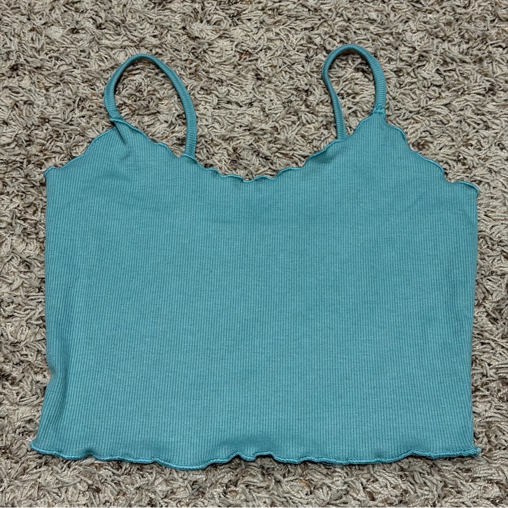 SHEIN Teal Scalloped Camisole